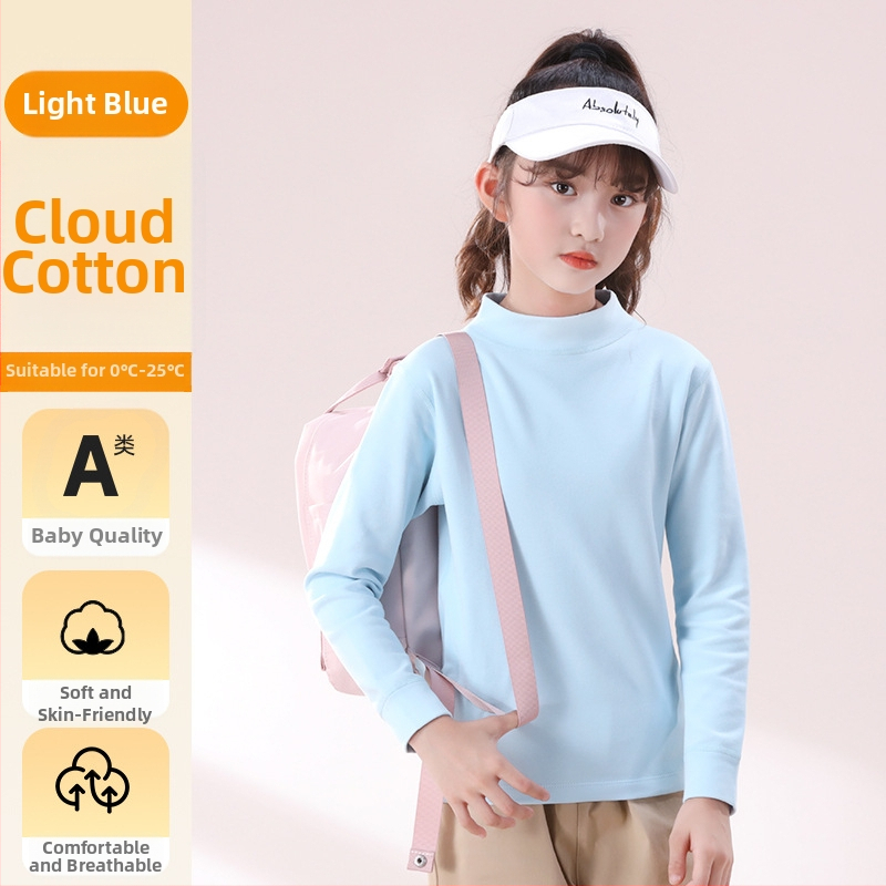 Vaikų pagrindinis topas su ilgomis rankovėmis, 95% medvilnė, švelni vidinė apdaila, unisex