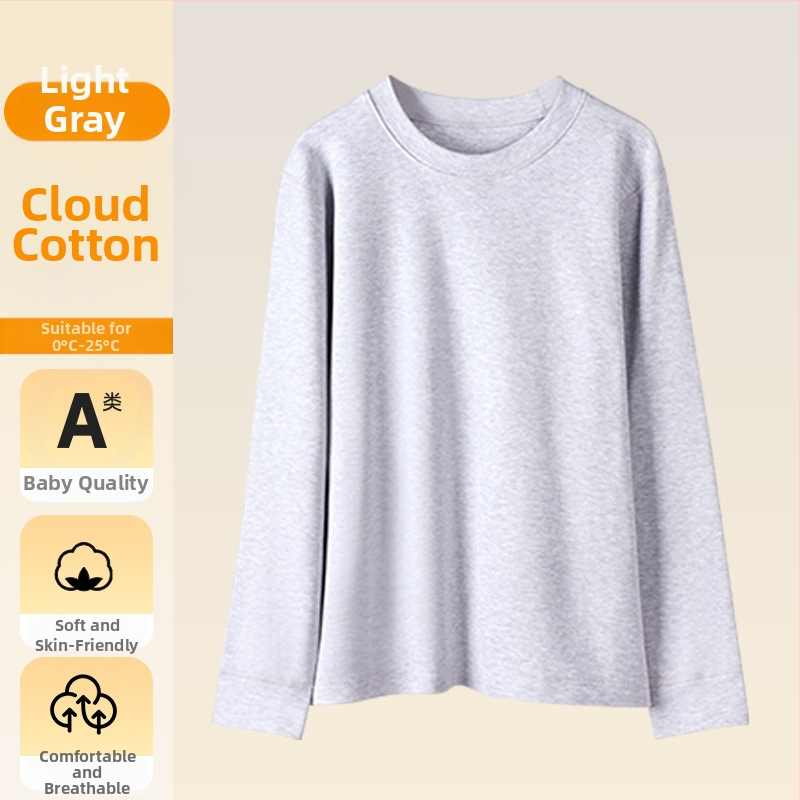 Vaikų pagrindinis topas su ilgomis rankovėmis, 95% medvilnė, švelni vidinė apdaila, unisex