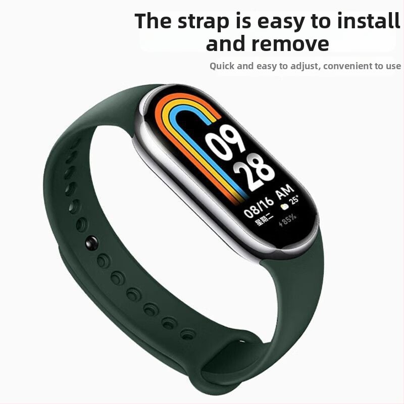 Náhradný pás pre Xiaomi Mi Band 9/8 – NFC verzia, plastový pás, módny štýl, prispôsobiteľná šírka pásu