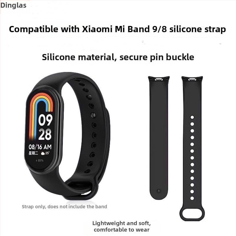 Náhradný pás pre Xiaomi Mi Band 9/8 – NFC verzia, plastový pás, módny štýl, prispôsobiteľná šírka pásu