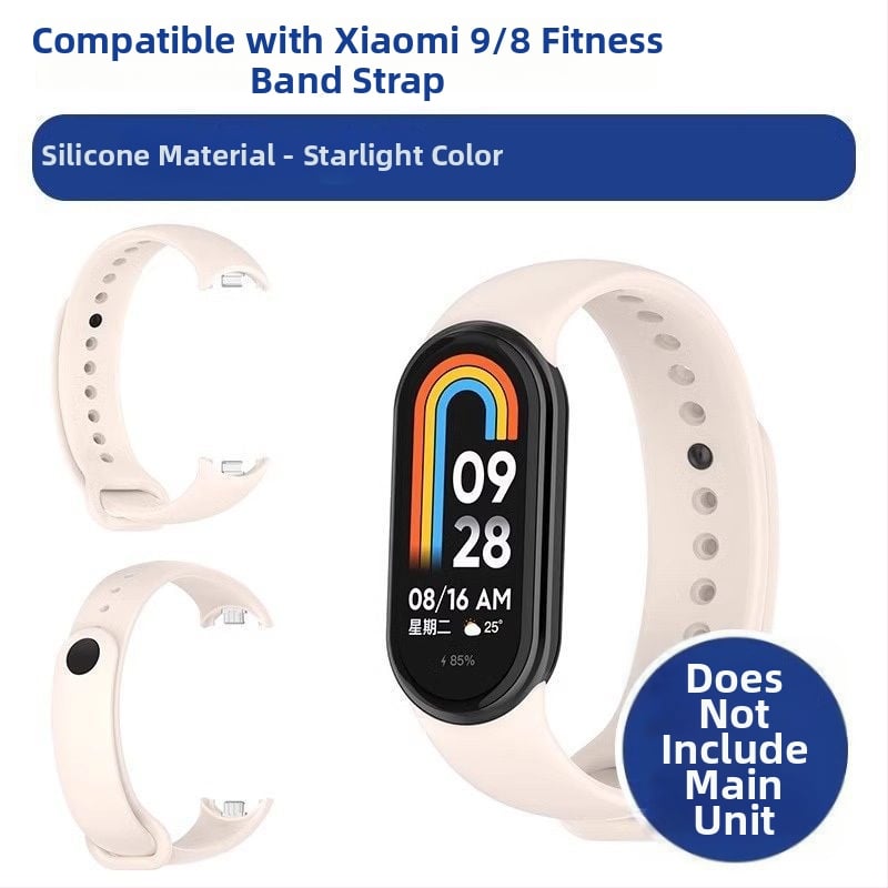 Náhradný pás pre Xiaomi Mi Band 9/8 – NFC verzia, plastový pás, módny štýl, prispôsobiteľná šírka pásu