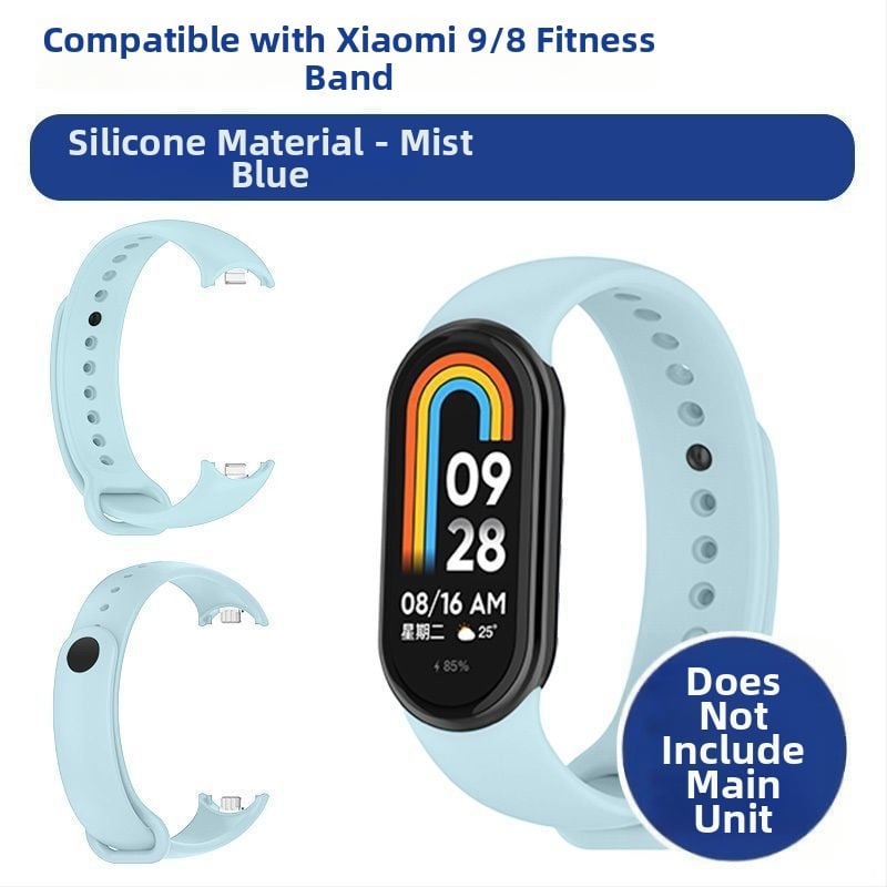 Náhradný pás pre Xiaomi Mi Band 9/8 – NFC verzia, plastový pás, módny štýl, prispôsobiteľná šírka pásu