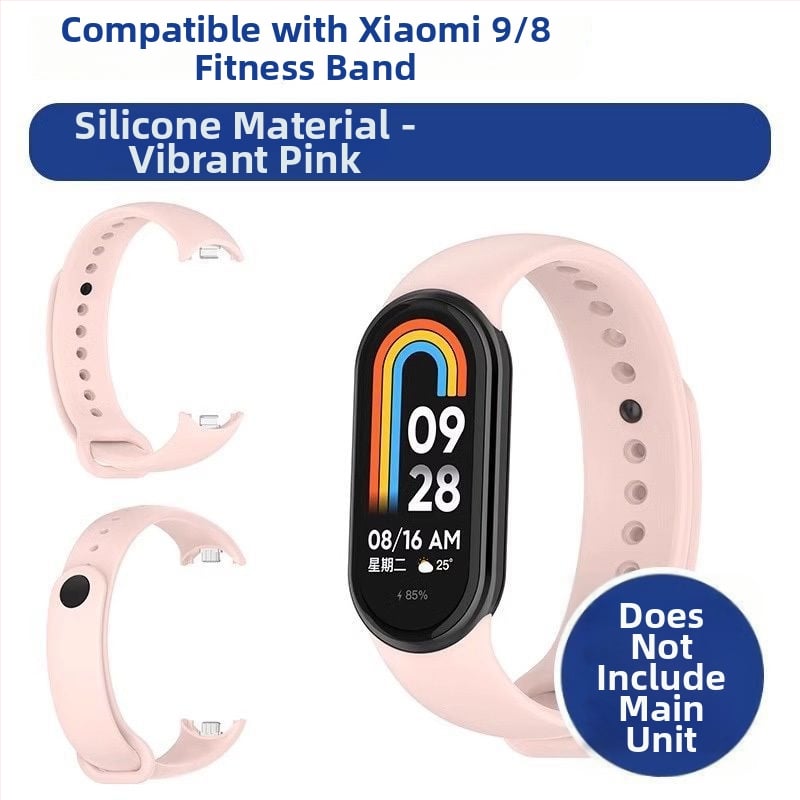 Náhradný pás pre Xiaomi Mi Band 9/8 – NFC verzia, plastový pás, módny štýl, prispôsobiteľná šírka pásu