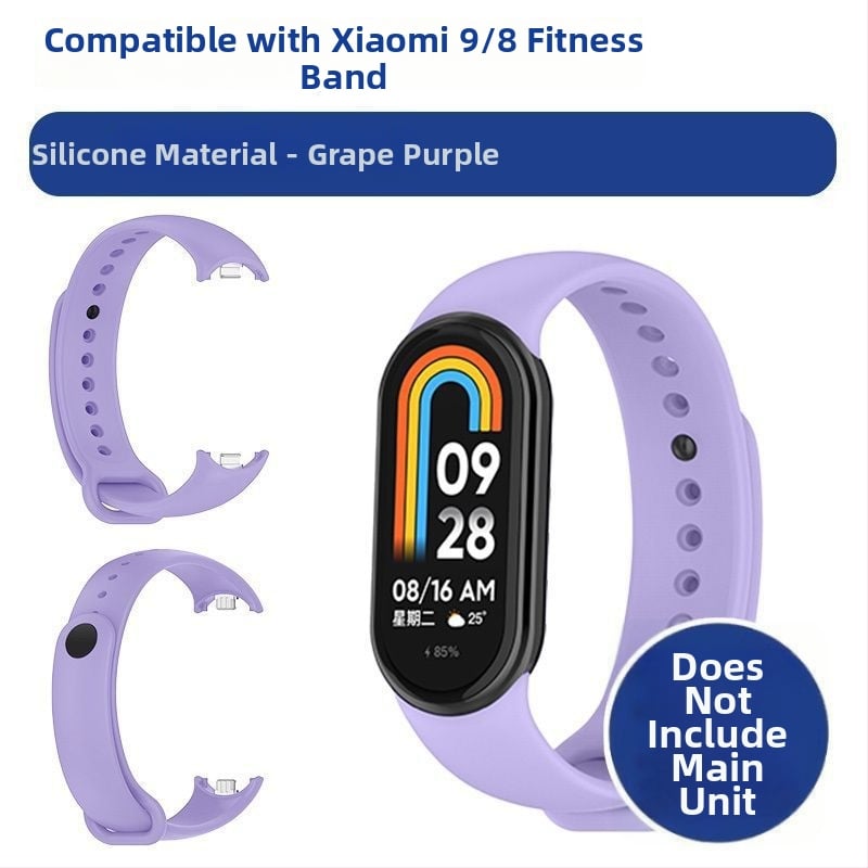Náhradný pás pre Xiaomi Mi Band 9/8 – NFC verzia, plastový pás, módny štýl, prispôsobiteľná šírka pásu
