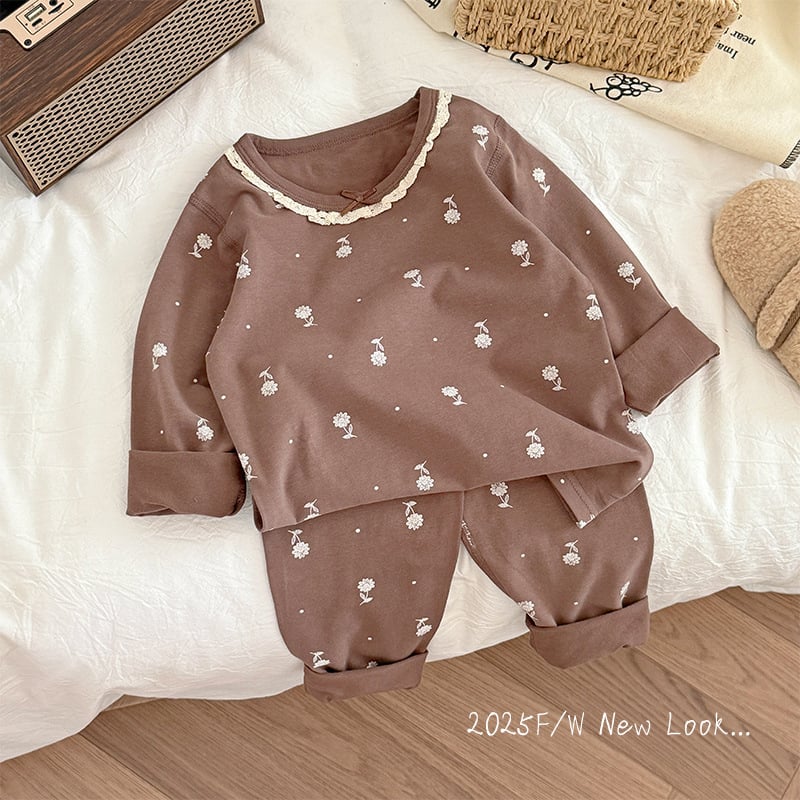 Bērnu divdaļīgs kokvilnas komplekts: garais top ar garām piedurknēm un bikses, universāls, 95% kokvilna, vecuma 3–8 gadi, ikdienas mājas apģērbs, raksti: svītras, kvadrāti, karikatūras