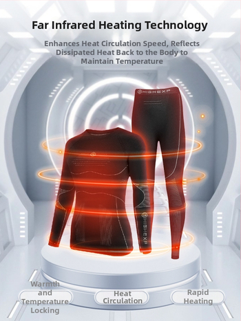 Unisex slēpošanas bāzes slāņa komplekts no bambusa šķiedras – ātri žūst, mitruma vadīšana, ar īsām piedurknēm, ziemai un rudenim