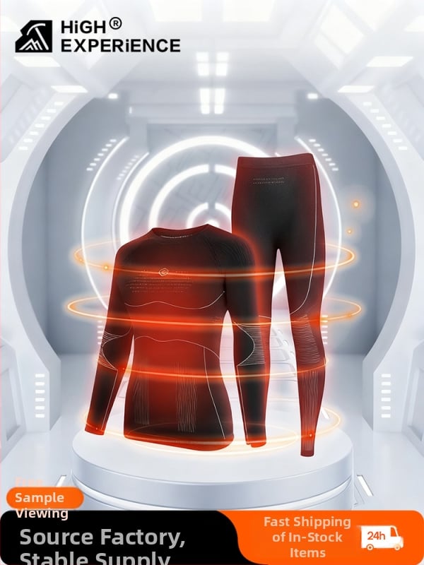 Unisex slēpošanas bāzes slāņa komplekts no bambusa šķiedras – ātri žūst, mitruma vadīšana, ar īsām piedurknēm, ziemai un rudenim