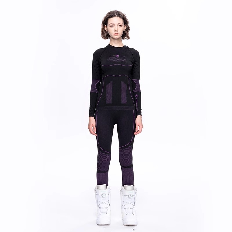 Unisex slēpošanas bāzes slāņa komplekts no bambusa šķiedras – ātri žūst, mitruma vadīšana, ar īsām piedurknēm, ziemai un rudenim