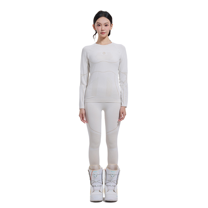 Unisex slēpošanas bāzes slāņa komplekts no bambusa šķiedras – ātri žūst, mitruma vadīšana, ar īsām piedurknēm, ziemai un rudenim