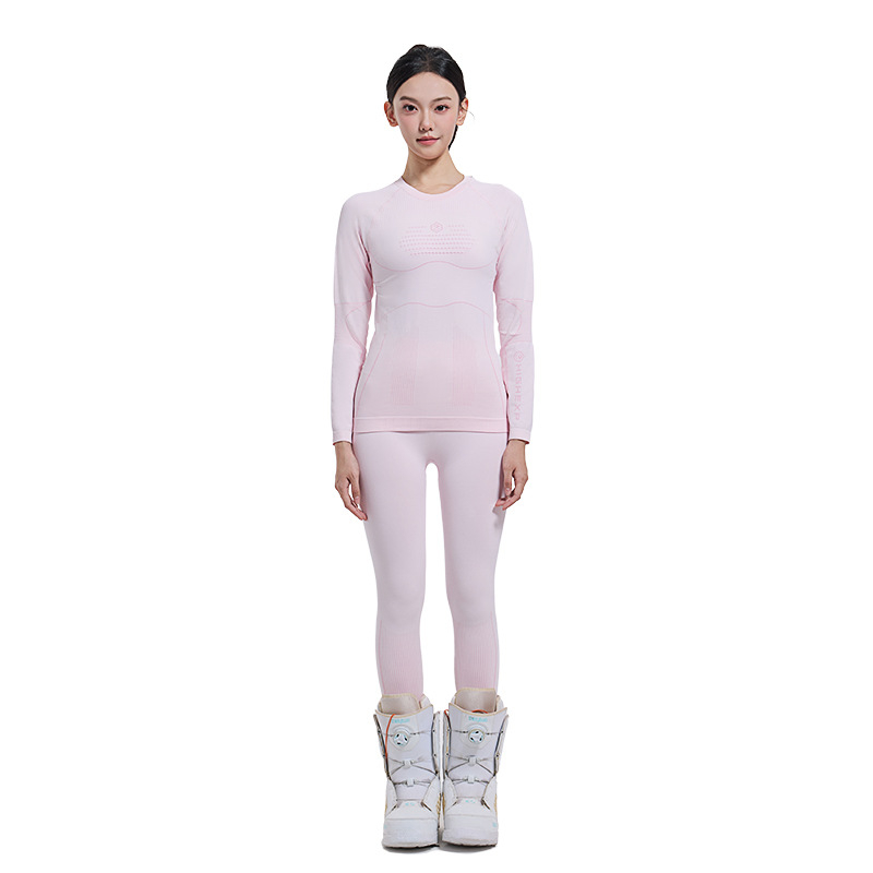 Unisex slēpošanas bāzes slāņa komplekts no bambusa šķiedras – ātri žūst, mitruma vadīšana, ar īsām piedurknēm, ziemai un rudenim