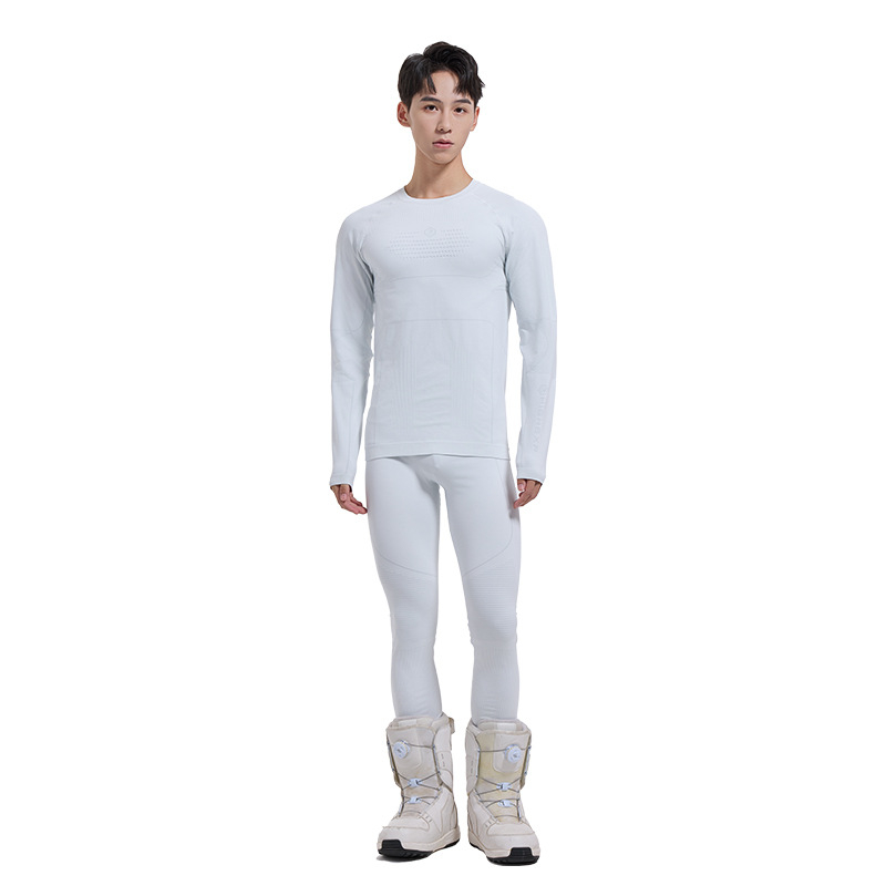 Unisex slēpošanas bāzes slāņa komplekts no bambusa šķiedras – ātri žūst, mitruma vadīšana, ar īsām piedurknēm, ziemai un rudenim