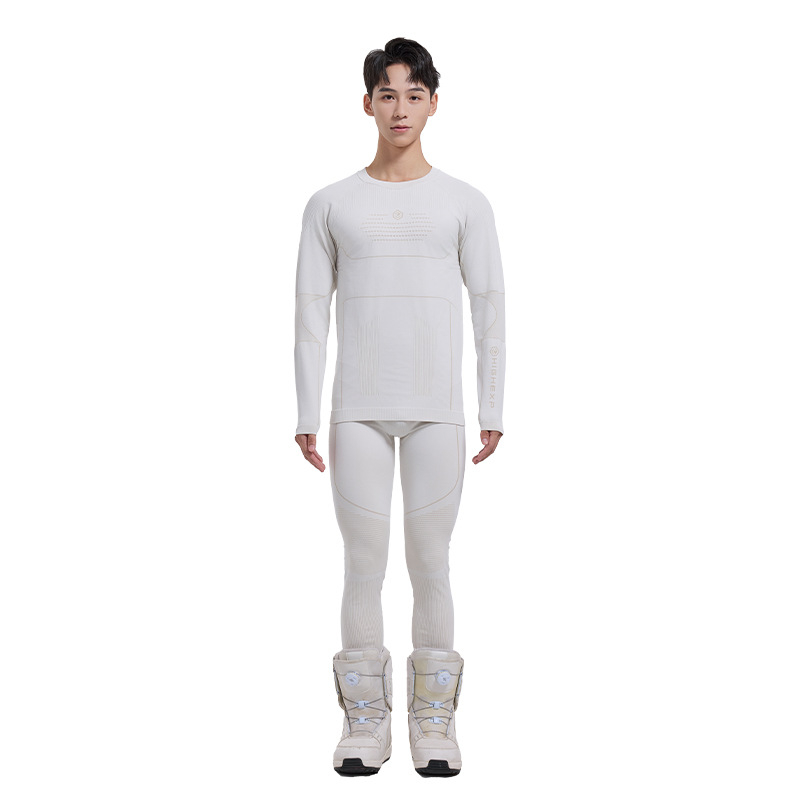 Unisex slēpošanas bāzes slāņa komplekts no bambusa šķiedras – ātri žūst, mitruma vadīšana, ar īsām piedurknēm, ziemai un rudenim