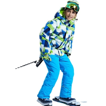 Coolo Star Set ski pentru copii unisex – țesătură Taslon, impermeabilitate 5000, umplutură din bumbac, căptușeală Ultrafine Shake Grain