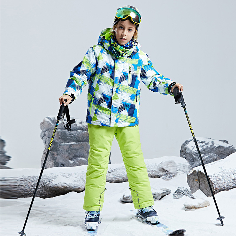 Coolo Star Set ski pentru copii unisex – țesătură Taslon, impermeabilitate 5000, umplutură din bumbac, căptușeală Ultrafine Shake Grain