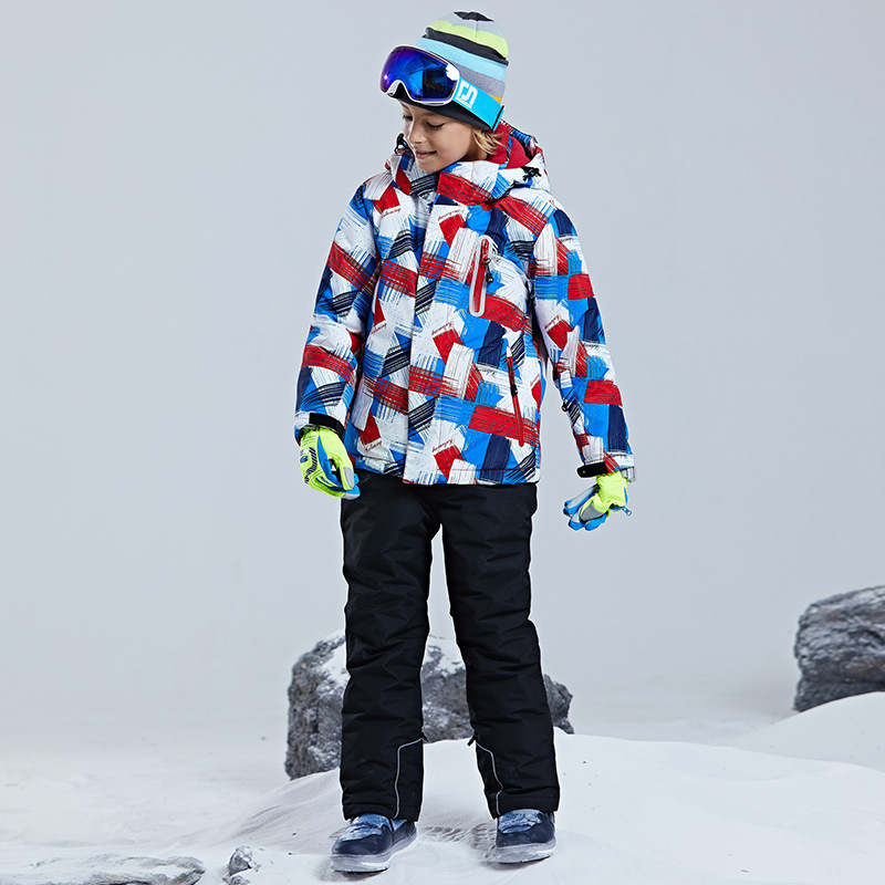 Coolo Star Set ski pentru copii unisex – țesătură Taslon, impermeabilitate 5000, umplutură din bumbac, căptușeală Ultrafine Shake Grain