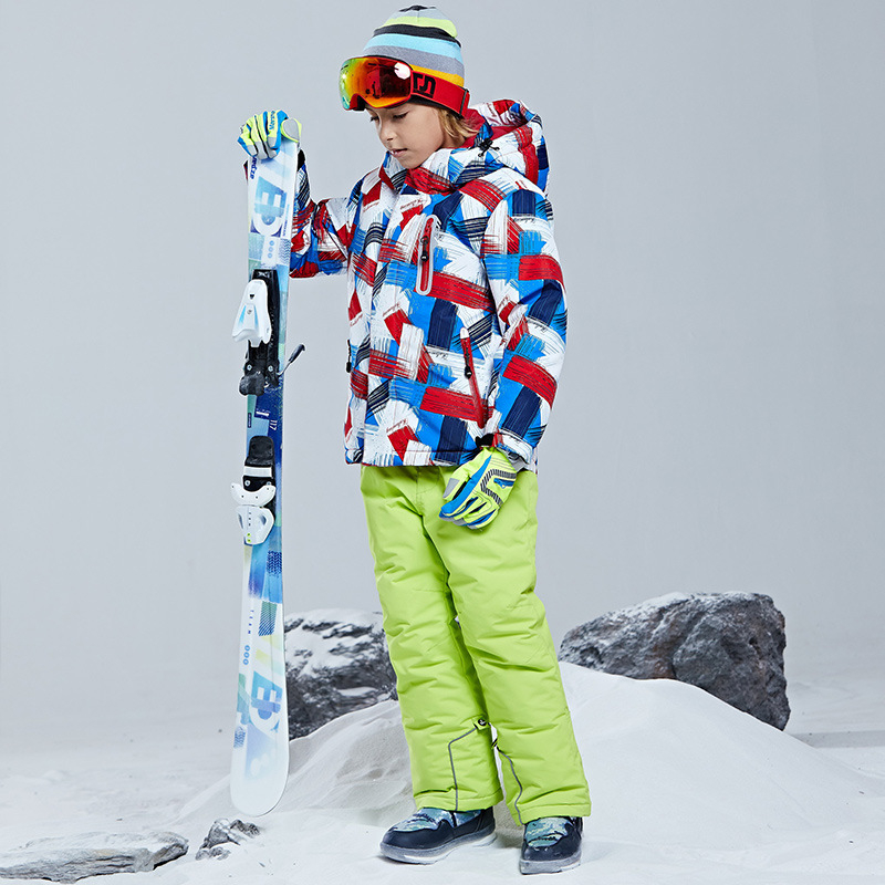 Coolo Star Set ski pentru copii unisex – țesătură Taslon, impermeabilitate 5000, umplutură din bumbac, căptușeală Ultrafine Shake Grain