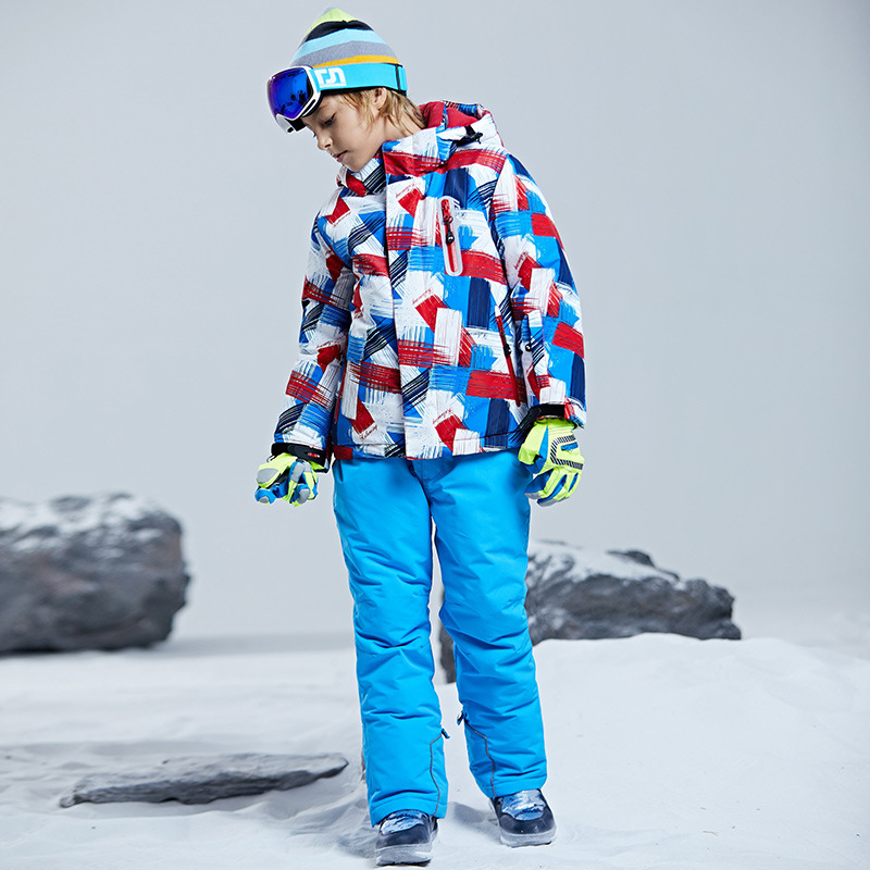 Coolo Star Set ski pentru copii unisex – țesătură Taslon, impermeabilitate 5000, umplutură din bumbac, căptușeală Ultrafine Shake Grain