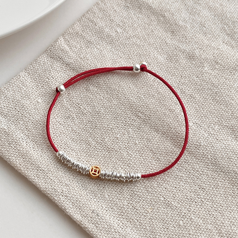 S925 virvelinės apyrankės - 2026 m. zodiako metai, rankų darbo, unisex, nacionalinio stiliaus