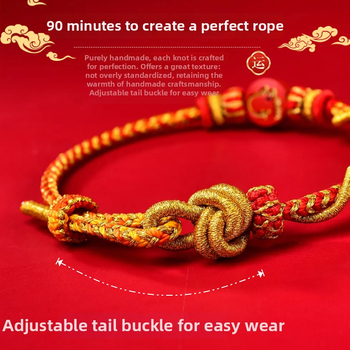 Rokas adīta auklas rokassprādze, etniskā stila, unisex, rudens 2025 izlaidums