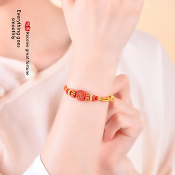 Rokas adīta auklas rokassprādze, etniskā stila, unisex, rudens 2025 izlaidums