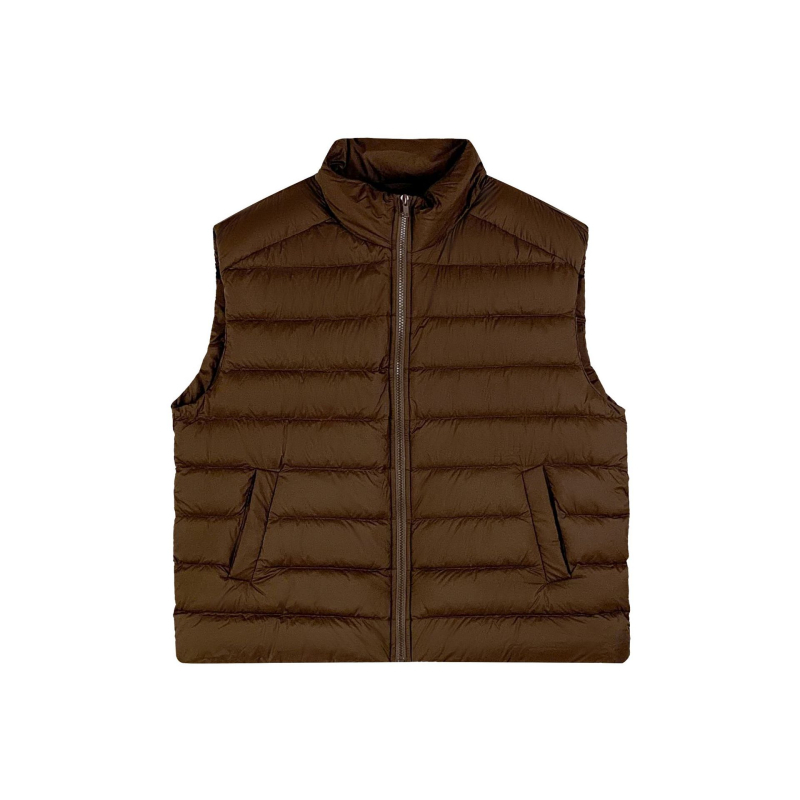 Sieviešu pūkve veste – kaču pūkas 86–90%, neilona audums, augsta apkakle, rāvējslēdzējs