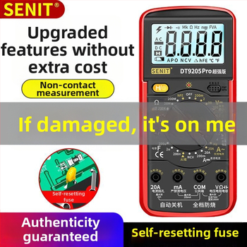 Yisheng zīmola balss vadīts digitālais multimetrs ar automātisku balss paziņojumu, augsta precizitāte, ugunsizturīgs, 40 gab. demontāžas komplekts