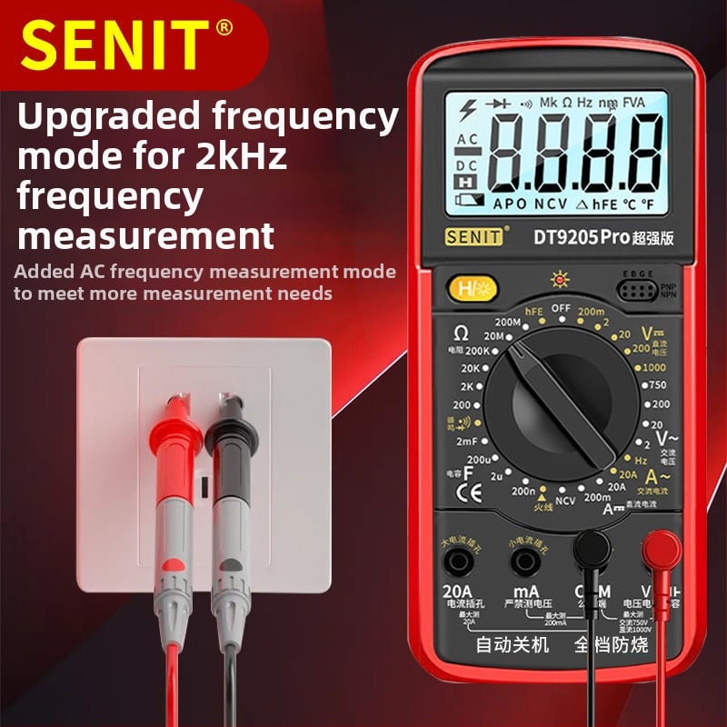 Yisheng zīmola balss vadīts digitālais multimetrs ar automātisku balss paziņojumu, augsta precizitāte, ugunsizturīgs, 40 gab. demontāžas komplekts