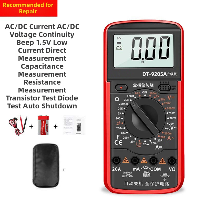 Yisheng zīmola balss vadīts digitālais multimetrs ar automātisku balss paziņojumu, augsta precizitāte, ugunsizturīgs, 40 gab. demontāžas komplekts