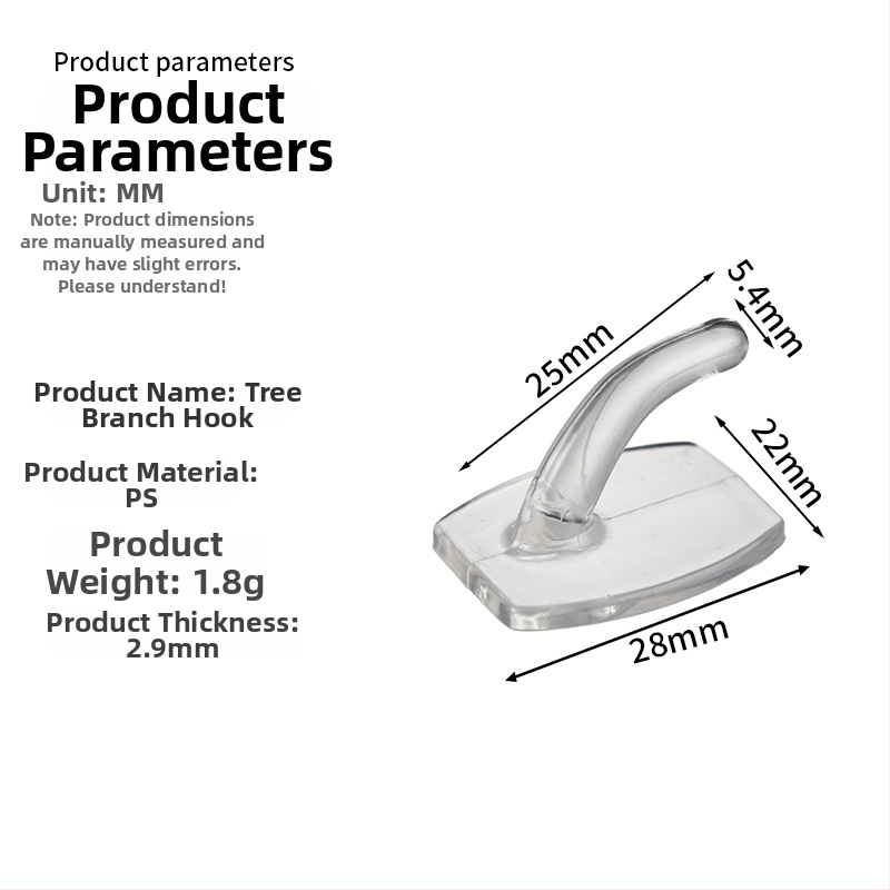 Līmējams āķa papildinājums, plakanais āķis apģērbiem un cepurēm, bez urbumiem, plastmasa, 1 gab., mūsdienīgs minimālisma stils, slodze 5-10 kg