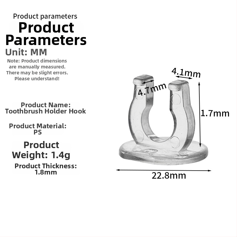Līmējams āķa papildinājums, plakanais āķis apģērbiem un cepurēm, bez urbumiem, plastmasa, 1 gab., mūsdienīgs minimālisma stils, slodze 5-10 kg