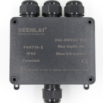 Išorinė IP68 vandeniui atspari jungčių dėžė su PC korpusu, priešgaisrinė, atspari lietui, skirta gatvių apšvietimui