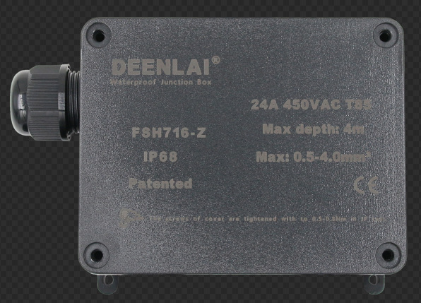 Išorinė IP68 vandeniui atspari jungčių dėžė su PC korpusu, priešgaisrinė, atspari lietui, skirta gatvių apšvietimui