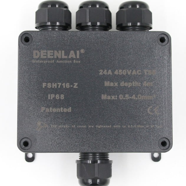 Išorinė IP68 vandeniui atspari jungčių dėžė su PC korpusu, priešgaisrinė, atspari lietui, skirta gatvių apšvietimui