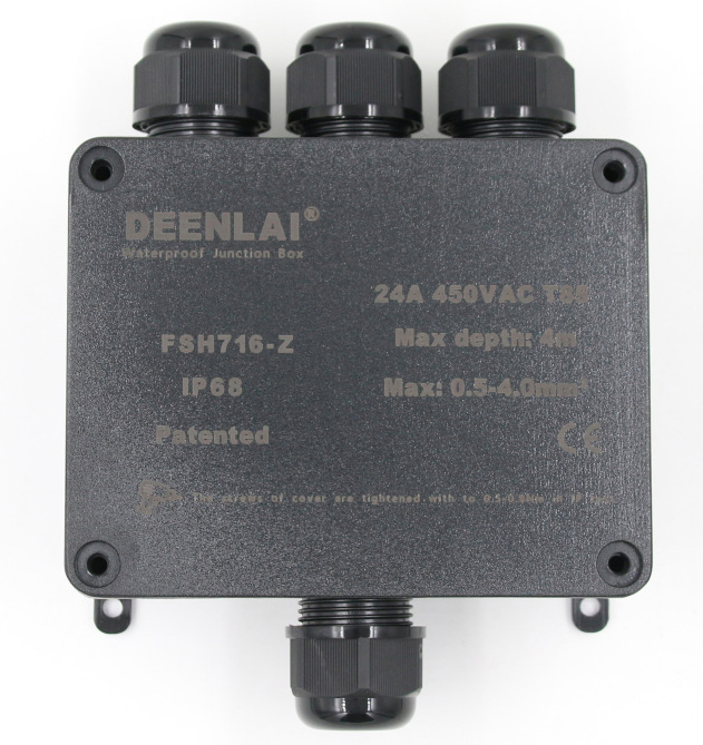 Išorinė IP68 vandeniui atspari jungčių dėžė su PC korpusu, priešgaisrinė, atspari lietui, skirta gatvių apšvietimui