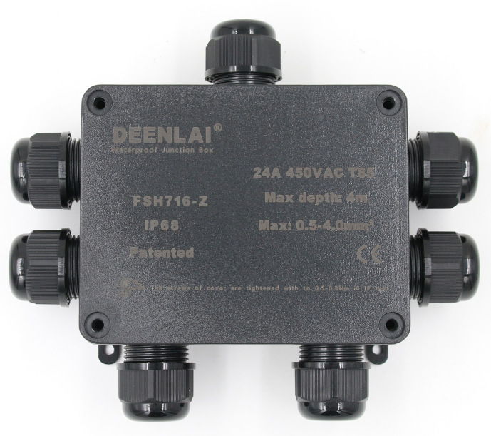 Išorinė IP68 vandeniui atspari jungčių dėžė su PC korpusu, priešgaisrinė, atspari lietui, skirta gatvių apšvietimui