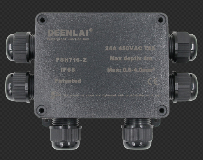 Išorinė IP68 vandeniui atspari jungčių dėžė su PC korpusu, priešgaisrinė, atspari lietui, skirta gatvių apšvietimui