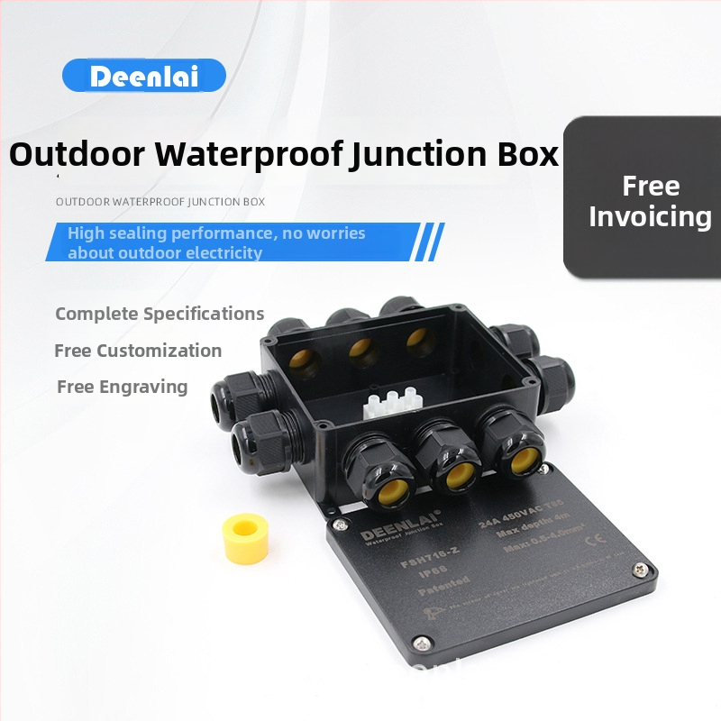 Vonkajšia IP68 vodotesná spojovacia skrinka s PC púzdrom, protipožiarna, dažďovzdorná pre ulicové osvetlenie