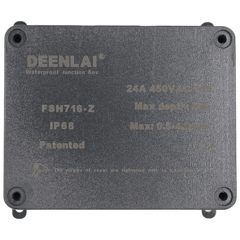 Išorinė IP68 vandeniui atspari jungčių dėžė su PC korpusu, priešgaisrinė, atspari lietui, skirta gatvių apšvietimui