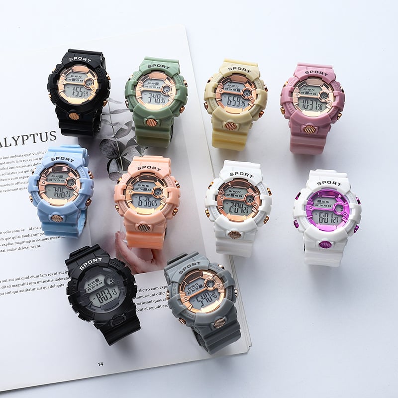 Taili Electronics Ükssarve kronograaf kell elektronilise liikumisega, numbriline kuvamine, fosfoorsentsvalgustus, taimer, kuupäev ja äratus