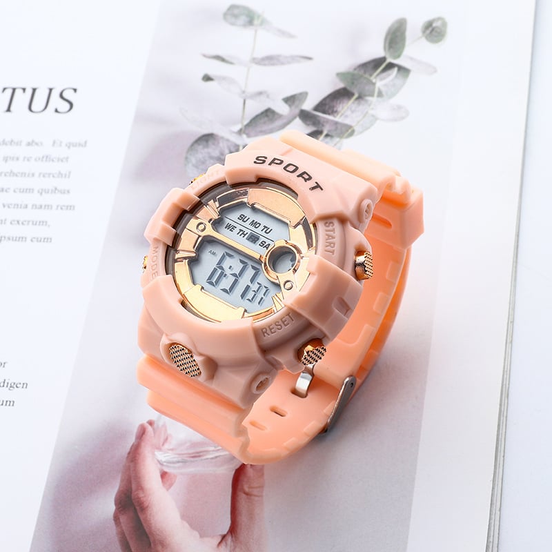 Taili Electronics Ükssarve kronograaf kell elektronilise liikumisega, numbriline kuvamine, fosfoorsentsvalgustus, taimer, kuupäev ja äratus