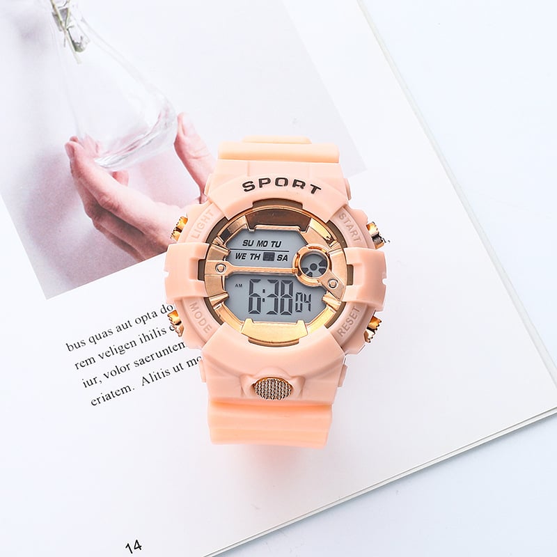 Taili Electronics Ükssarve kronograaf kell elektronilise liikumisega, numbriline kuvamine, fosfoorsentsvalgustus, taimer, kuupäev ja äratus