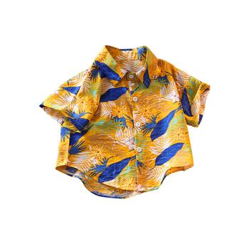 Vaikiškas komplektas: gėlių dizaino trumpom rankovėm marškinėliai ir šortai, 90% medvilnė, vasara, 3-8 metų