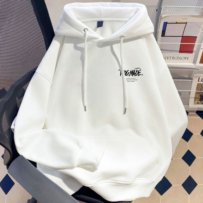 Američkog stila teška duksa s kapuljom, unisex, flis-unutra, široka kroj, za jesen-zimu