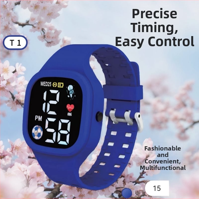 T1LED Digitālais Elektroniskais Pulkstenis — Ovāls dial 43 mm, Plastmasas korpuss