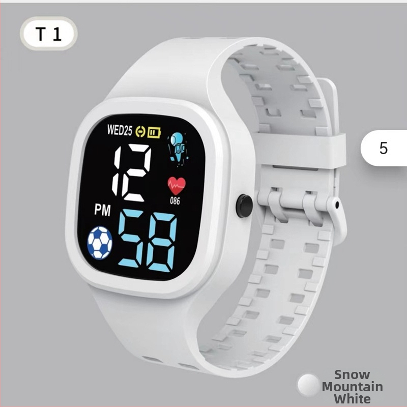 T1LED Digitālais Elektroniskais Pulkstenis — Ovāls dial 43 mm, Plastmasas korpuss