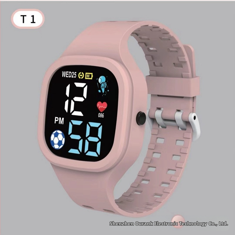 T1LED Digitālais Elektroniskais Pulkstenis — Ovāls dial 43 mm, Plastmasas korpuss