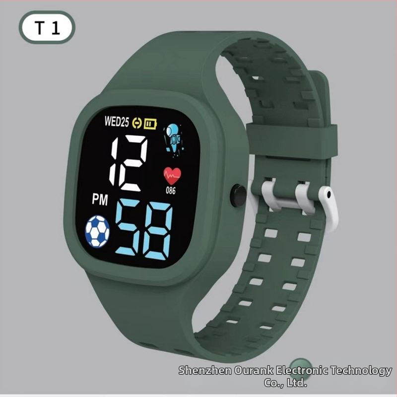 T1LED Digitālais Elektroniskais Pulkstenis — Ovāls dial 43 mm, Plastmasas korpuss