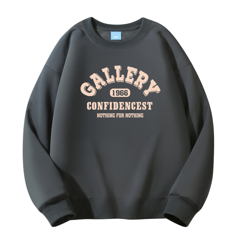 Muška zimska dukserica s okruglim izrezom, širokog kroja