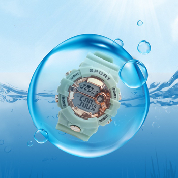 Terry elektroniskais pulkstenis ar NT-881 mehānismu, ciparu displejs, nakts apgaismojums, korpuss PVC un siksniņa PVC, universālais ikdienas sporta pulkstenis