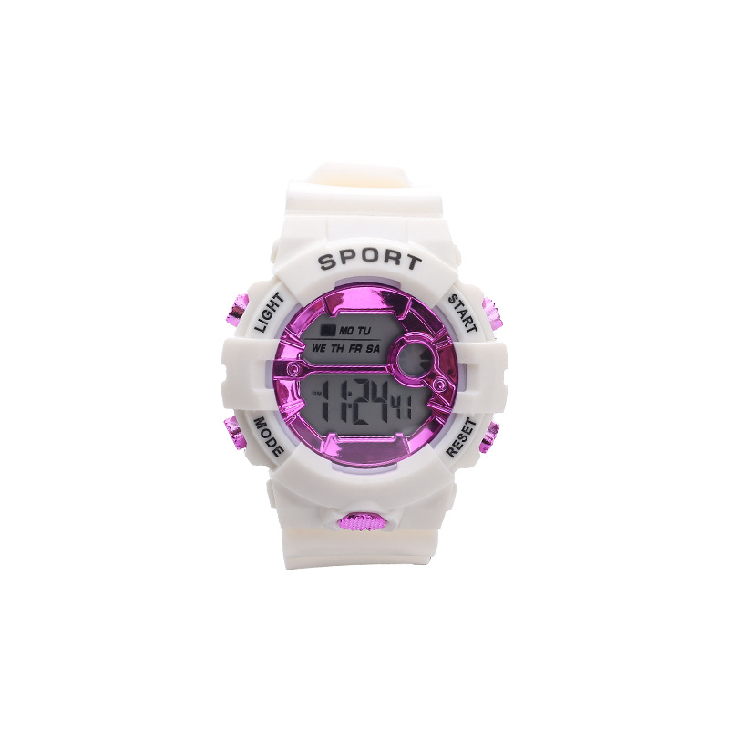 Terry elektroniskais pulkstenis ar NT-881 mehānismu, ciparu displejs, nakts apgaismojums, korpuss PVC un siksniņa PVC, universālais ikdienas sporta pulkstenis